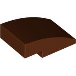LEGO part 24309 Slope Curved 3 x 2 No Studs in Reddish Brown