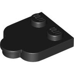 LEGO part 5518 Plate Special 2 x 3 with Cloud Edge in Black