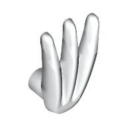 LEGO part 10187 Weapon Bladed Claw Spread in White