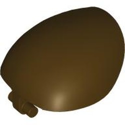 LEGO part 1686 Large Figure Shoulder Cover, Armor, Round, Smooth with Bar in Dark Brown