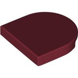 LEGO part 5520 Tile Round 2 x 2 Half Circle in Dark Red