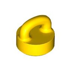 LEGO part 77813 Tile Round 1 x 1 Special with Clip-Bar in Bright Yellow/ Yellow