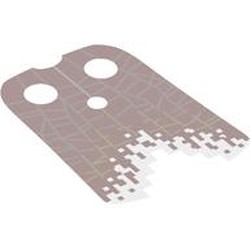 LEGO part 10116630 Foil Sheet for 71050-5, Red Cape with Yellow Circuitry print in None