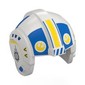 Helmet Rebel Pilot, Center Ridge with Blue/Yellow Markings, Rebel Logo print