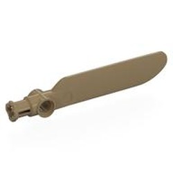 LEGO part 99012 Technic Rotor Blade Small with Hole and Axle Connector End in Sand Yellow/ Dark Tan