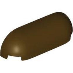 LEGO part 4045 Brick Curved 1 x 4 x 1 Rounded Ends in Dark Brown