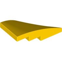 LEGO part 6930 Slope Curved 4 x 2 with Stud Notch Left in Bright Yellow/ Yellow