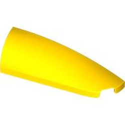 LEGO part 7205 Slope Curved 1 x 4 with Stud Notch Right in Bright Yellow/ Yellow