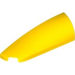 LEGO part 7206 Slope Curved 1 x 4 with Stud Notch Left in Bright Yellow/ Yellow