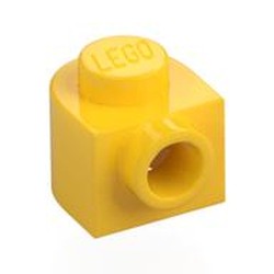 LEGO part 3386 Plate Special 1 x 1 x 2/3 Half Round with Side Stud in Bright Yellow/ Yellow
