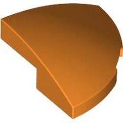 LEGO part 5852 Brick Round Corner, Curved 2 x 2 x 2/3 Quarter Circle in Bright Orange/ Orange