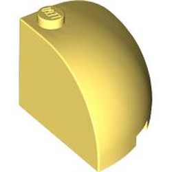 LEGO part 88293 Brick Round Corner 3 x 3 x 2 Dome Top in Cool Yellow/ Bright Light Yellow