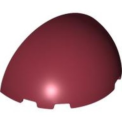 LEGO part 7202 Dome 6 x 3 x 3 Half in Dark Red