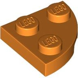 LEGO part 7904 Plate Round Corner 2 x 2 in Bright Orange/ Orange