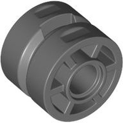 LEGO part 5807 Wheel 14mm D. x 9.9mm with Centre Groove, Fake Bolts Large and 6 Spokes in Dark Stone Grey / Dark Bluish Gray