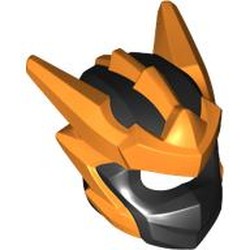 LEGO part 115499pat0004 Wrap with Orange Spikes pattern in Black