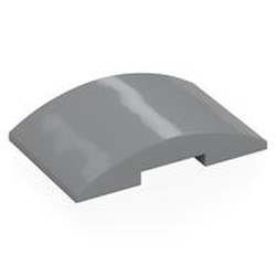 LEGO part 78522 Brick Curved 4 x 6 Double, 2 x 4 Cutout in Medium Stone Grey/ Light Bluish Gray