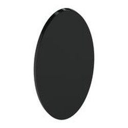 LEGO part 92747 Shield Ovoid with Grip [Plain] in Black