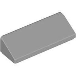 LEGO part 7825 Slope 30° 1 x 3 x 2/3 in Medium Stone Grey/ Light Bluish Gray