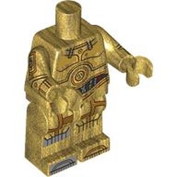LEGO part 116406pr0006 Minifig Body with SMART Tag, C-3PO in Warm Gold/ Pearl Gold
