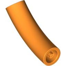 LEGO part 7324 Brick Round 1 x 1 D. Tube with 45° Elbow and Axle Holes (Crossholes) at Each End in Bright Orange/ Orange