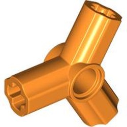 LEGO part 10288 Technic Axle and Pin Connector Triple [120° Offset] in Bright Orange/ Orange