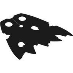 LEGO part 111102 Neckwear Cape, Tattered with Holes in Black