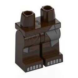 LEGO part 970c07pr0014 Hips and Dark Brown Legs with print in Dark Brown