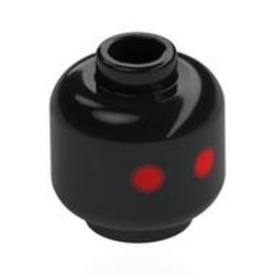LEGO part 28621pr0150 Minifig Head with print in Black