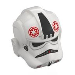 LEGO part 87556pr0009 Helmet AT-AT / Tie Pilot, Red Imperial Logo Print in White