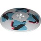 Dish 10 x 10 Inverted with Black/Coral/Medium Azure Repeating Shapes print