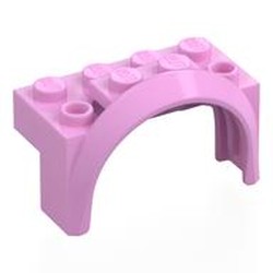 LEGO part 3387 Wheel Arch, Mudguard 4 x 2 x 2 1/2 in Light Purple/ Bright Pink