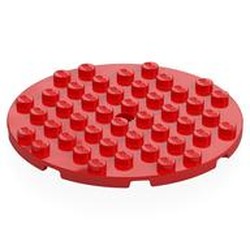 LEGO part 74611 Plate Round 8 x 8 in Bright Red/ Red
