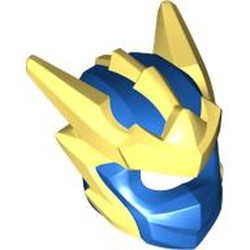 LEGO part 115499pat0006 Wrap with Bright Light Yellow Spikes in Bright Blue/ Blue