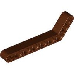LEGO part 32271 Technic Beam 1 x 9 Bent (7 - 3) Thick in Reddish Brown