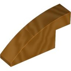 LEGO part 3573 Slope Curved 1 x 4 x 1 2/3 No Studs in Gold Laquered/ Metallic Gold
