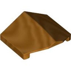 LEGO part 1762 Slope 33° 2 x 2 Double / Inverted in Gold Laquered/ Metallic Gold