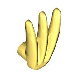 LEGO part 10187 Weapon Bladed Claw Spread in Cool Yellow/ Bright Light Yellow