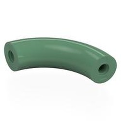 LEGO part 116538 Brick Round Tube 2 x 2 D. with 90° Elbow and Pin Holes in Sand Green