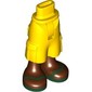 Minidoll Hips and Cargo Pants with Reddish Brown Boots, Dark Green Sandals print
