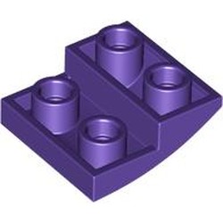 LEGO part 32803 Slope Curved 2 x 2 x 2/3 Inverted in Medium Lilac/ Dark Purple