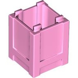 LEGO part 61780 Container Box 2 x 2 x 2 - Top Opening in Light Purple/ Bright Pink
