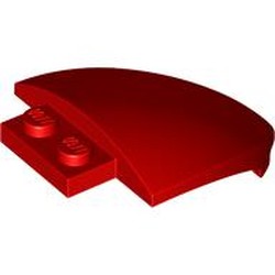 LEGO part 7613 Windscreen, Curved 4 x 5 in Bright Red/ Red