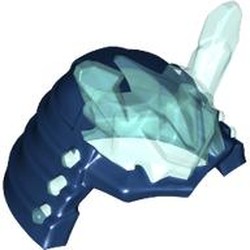 LEGO part 41153pat0001 Helmet Samurai with Trans Light Blue Icicle Horns in Earth Blue/ Dark Blue