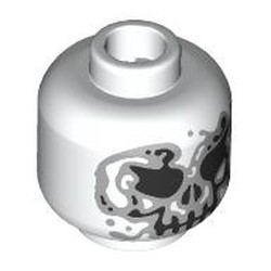 LEGO part 28621pr0036 Minifig Head with print in White