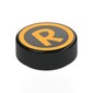 Tile Round 1 x 1 with Bright Light Orange Circle, 'R' print