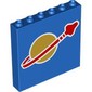 Panel 1 x 6 x 5 with Classic Space Logo print