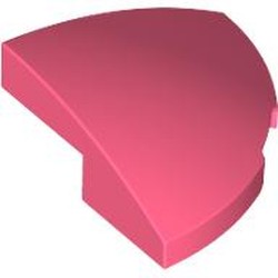 LEGO part 5852 Brick Round Corner, Curved 2 x 2 x 2/3 Quarter Circle in Vibrant Coral/ Coral