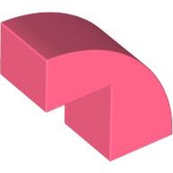 LEGO part 5907 Brick Curved 1 x 2 x 1 2/3 with 1 Cutout in Vibrant Coral/ Coral