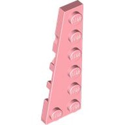LEGO part 78443 Wedge Plate 6 x 2 Left in Warm Pink